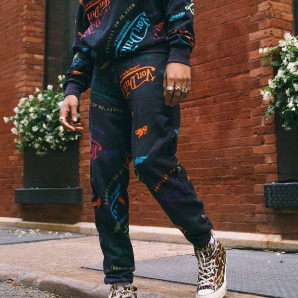 ISO!!!!!! Black Von Dutch all over joggers